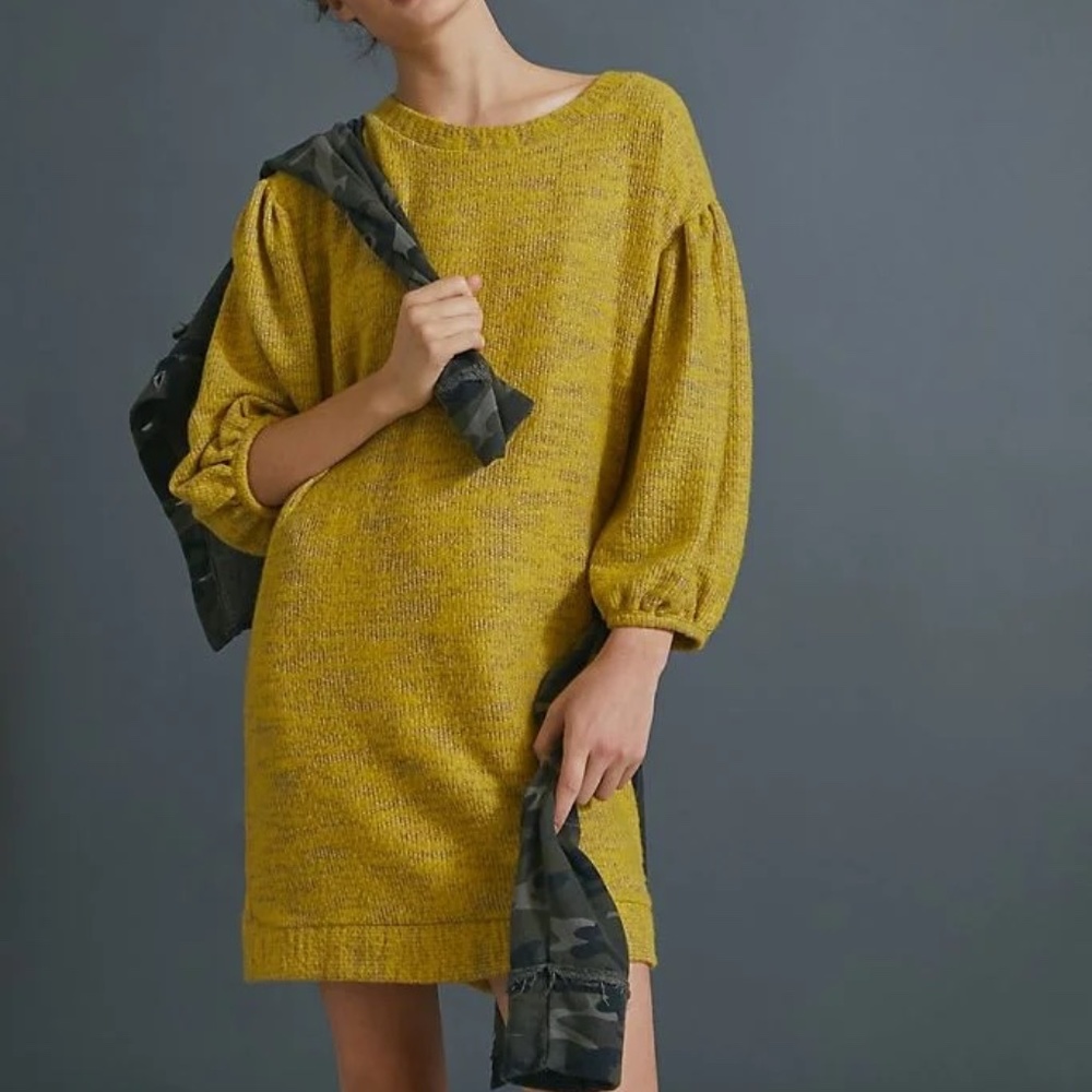 Saturday/Sunday Lyla Cozy Tunic Dress in Gold sz M
